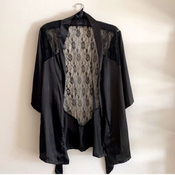 Sexy Black Robe Size Large - Picture 3 of 6